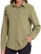 Tuopuda Camicia Donna Estiva UPF 50+ Camicetta Protezione Solare Maglietta a Manica Lunga Safari Blusa con Bottone Traspirante per Pesca Escursionismo Mare Spiaggia Piscina, Verde, M