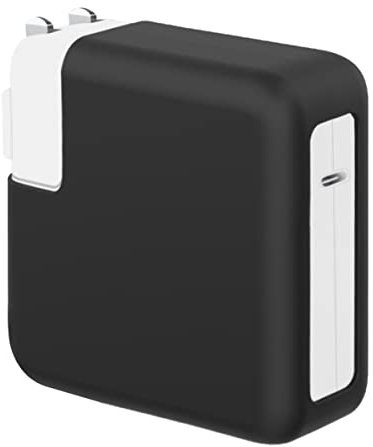 LCMOCICO 70W Soft Silicone Charger Protector Case Cover for Apple MacBook Air 13.6 inch M3 M2 2022 2023 2024 Air 15 M3 M2, 70W Power Adapter Cover for MacBook Pro 14 inch M3 2023, Black