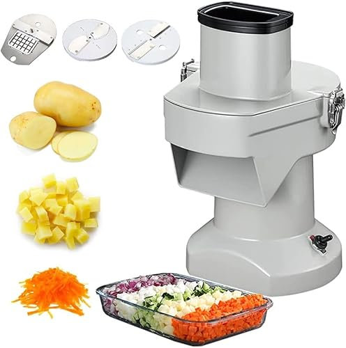 TANZEM Mélangeur d'aliments de cuisine, hachoir, trancheur de légumes 180 kg/h, râpe 3 en 1, hachoir à légumes électrique, broyeur de fruits avec lames de 6/8/10/13/15/22 mm, tranchage réglable d'é
