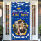 Dicodes Personalisierte Graduation Tür Banner ABI 2025 Prüfung Bestanden Zeichen Dekorationen Banner für Graduation Party(Blau und Gold)