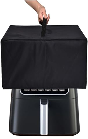 NUENSS-ROR Cover for Ninja AF181 Air Fryer Pro XL 6-in-1 6.5 QT, Waterproof Dust-proof Air Fryer Cover Case Heavy Duty Thickened Protective Cover (16.9D×13.8W×11.8H - Black)