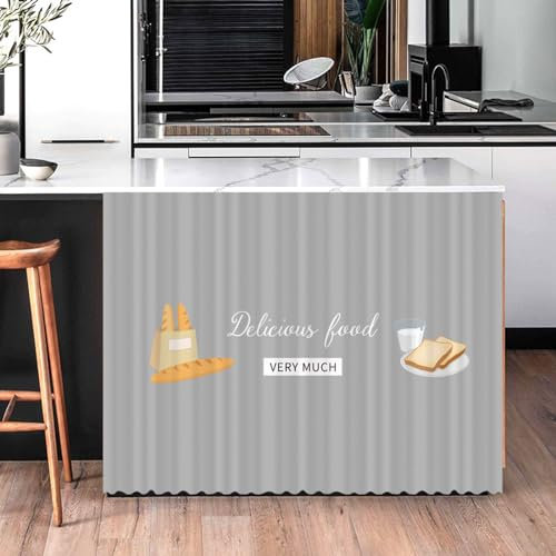 Wansiman Tendina sottolavello Cucina,Tenda Corta per Finestra,Tenda da Cucina Corta,per Armadio da Cucina,Armadio,Bagno,Mobile Lavatrice,Facile da Installare(Autoadesivo Hook Loop)