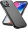 Yriklso for iPhone 12 Phone Case, Shockproof Mobile Phone Cover and Case, Military Grade Drop Protection, Protective Hard Back Slim Translucent Phone Case for iPhone 12 6.1'', Frosted Black Bumper