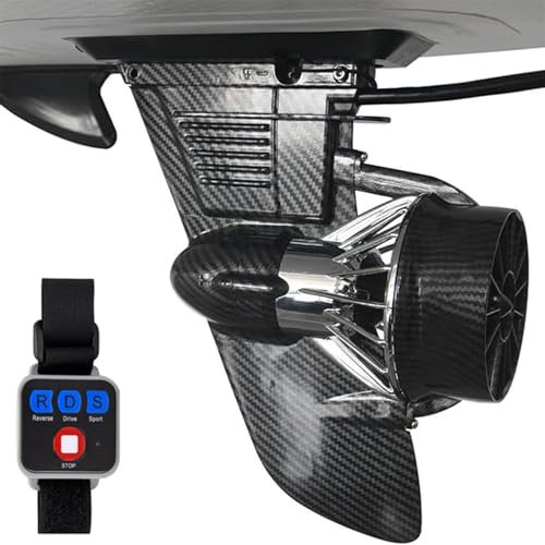 ZHIXUMM Tragbares Elektro-Motor-Finne Surfboard, Sup Elektro-Finne Unterwasser-Thruster, 24 V Elektro-Surfboard-Finne Propeller Mit Fernbedienung, Passt Gut Auf Viele Kleinere Boote Finnen-Kit