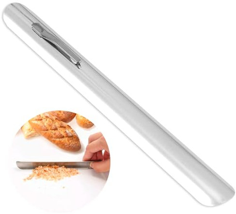 Krümelentferner aus Edelstahl mit gebogener Kante und Clip,Zubehör zur Reinigung,Effektives Zubehör zur Reinigung von Tischdecken und Speiseresten,Kompakter Helfer für saubere Esstische