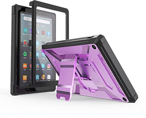 TrendGate 8 Zoll Tablet Hülle für Kinder, Nicht für iPad Samsung, Lightweight Shockproof Armor Series 8 Zoll Kinder Hülle, integrierter Displayschutz mit Ständer für 8 Zoll Tablet – Violett