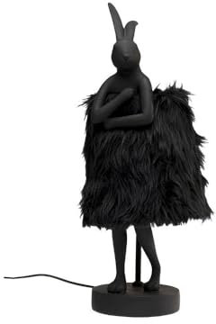 Kare Design Tischleuchte Animal Rabbit, Schwarz/Gold, Hasenleuchte, Tischlampe, Schlafzimmerlampe, Tiermotiv, kein Leuchtmittel enthalten, 50x18x20 cm (H/B/T)