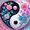 QENSPE Yin Yang Diamond Painting Set für Erwachsene, Diamond Painting Rose Diamond Art, Kristall Diamant Kunst mit Werkzeugen DIY Handwerk für Haus Zimmer Wand Dekor 30x30cm