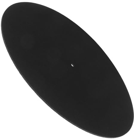 Schallplatten Slipmat aus Filz Schwarz für Plattenspieler | Rutschfestes Design, Universelle Passform, Einfache Schwarze Ausführung für Vinyl Zubehör
