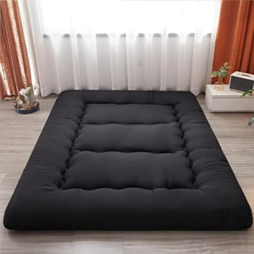 Klappmatratze Gästematratze Klappbar Futonbett 140x200 Futon Matratze Faltbare Matratze Faltmatratze 90x200 Japanische Futon Matratze 160x200(Black,150x200cm)