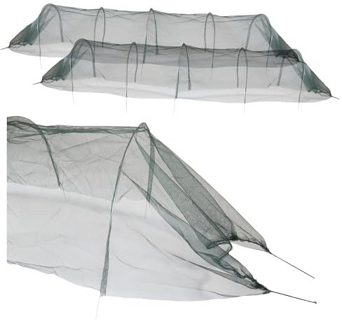 Nativ Pflanztunnel mit Bögen, 250x60x55 cm – 2X Netztunnel für Pflanzen, schützt vor Schädlingen und Wetter, robuster Gartentunnel für Gemüse & Kräuter, Flexibler Frühbeet-Tunnel für Hochbeete