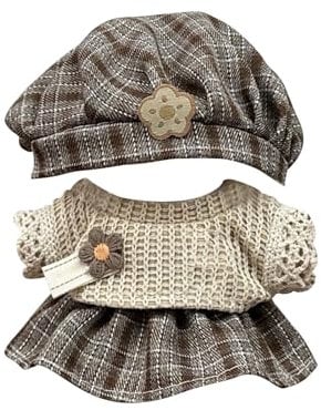 Topassion 17cm Plüsch Bekleidung, Niedliches Mini Kuscheltier Outfit mit DIY Pullover Hoodie, Bekleidungszubehör, Einfach an und auszuziehen, Ideales Kinder Geschenk Puppenzubehör Puppenkleidung