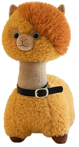 champracer Alpaka Kuscheltier, kuschel alpaka, Alpaka Plüschtier Plushies Weiches Lammfellwolle Stofftier Lama Kissen, Lama Stofftier Geschenk für Kinder Mädchen Jungen (57cm,Braun)