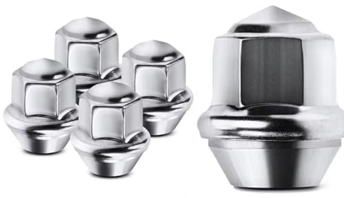 NUOSDEX Compatible avec Ford pour Mondeo 2013 2014 2015 2016 2017 2018 5 Pièces/lot M12X1.5 Écrous De Roue Chromés Boulons De Roue en Alliage Boulons De Roue en Acier Goujons de Boulon Roue