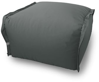 rucomfy Beanbags Zip2 Modular Bean Bag Chair - Water Resistant Garden Furniture Chair, High Back Comfortable Garden Seating (Slate Grey, Pouffe Only)