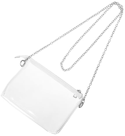 ORFOFE Transparente Crossbody Bag mit Reißverschluss Wasserdichte Stadiontasche für Damen Klare Umhängetasche Handy Geldbörse Leicht zu Reinigen Sicherer Aufbewahrungsbeutel für