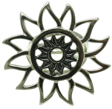 Sterling silber Ring 925 Sonne Empress Einstellbare Größe