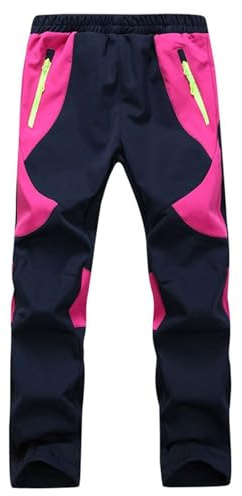 Echinodon Kinder Gefütterte Hose Softshellhose Winddicht Wasserabweisend Atmungsaktiv Warm Outdoorhose Skihose