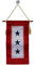 Family Member Military Service Banner – Drei blau Sterne Service Banner Flagge – 20,3 cm von 38,1 cm
