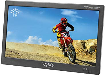 XORO PTL 1050 - 10.1 Zoll (25,6 cm) Tragbarer Fernseher mit DVB‐T2 HD Tuner, 6 Monate Guthaben für freenet TV, USB Mediaplayer, HDMI‐Ausgang, Kopfhörerbuchse