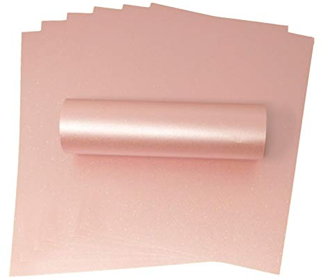 Syntego A4 Rosa Pink Sparkle Paper with Iridescent Sparkle 120gsm One Sided for Crafts Card Making (10)