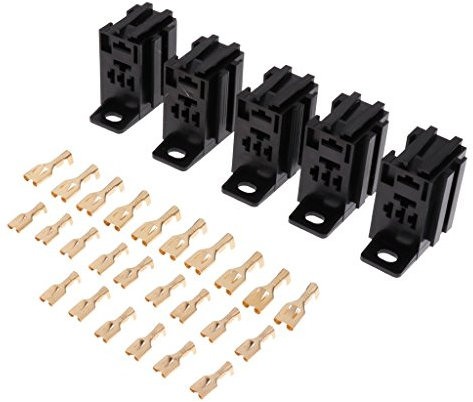 Backbayia 12 V/24 V, 60 A, 5-polig, Relais-Steckdose mit Fassungen, für LKWs