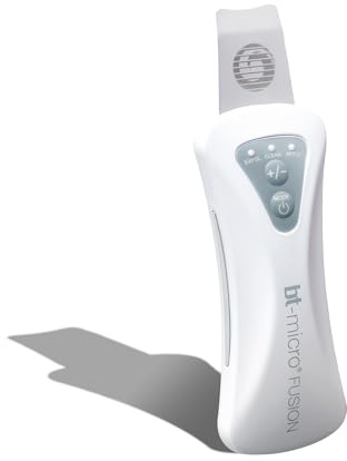 Bio-Therapeutic bt-Micro Fusion - Herramienta de exfoliación ultrasónica de la piel, limpieza profunda, extracción de puntos negros, piel suave y clara, 3 modos, aplicador de acero inoxidable