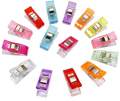 TOAOB 120pcs Clips Pinces Couture Mercerie en Plastique 2.7 x1.0 x1.5cm Couleur Assortie pour Reliure Divers Travaux Manuels