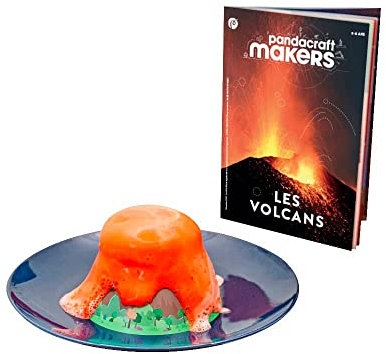 Pandacraft - Kit Éducatif Makers Les Volcans - Expérimenter, Découvrir et se Questionner Tout en s'Amusant - 1 Activité + 1 Magazine - Jeux Éducatifs 8-12 Ans
