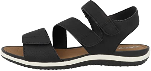 Geox Femme D Sandal Vega, Noir, 35 EU