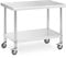 Royal Catering Edelstahltisch mit Rollen 60 x 100 cm 155 kg Tragkraft Arbeitstisch