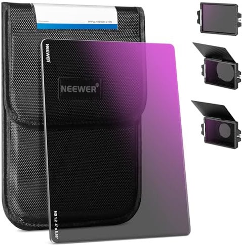 NEEWER ND1.2(4 Stops) Rechteckfilter ND Filter 4 x 5.65 KinoNeutraldichtefilter kompatibel mit Tilta kompatibel mit SmallRig Matte Box mehrfach beschichtetes optisches HD Glas/6.25% VLT