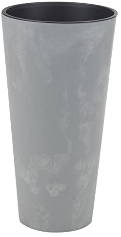 URBNLIVING Large Tall Concrete Effect Flower Plant Pot Indoor Outdoor Garden Patio Planters (Concrete, 150mm)