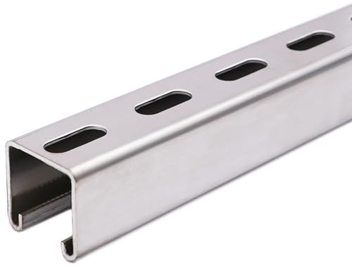 Surprecision Metal Strut Channel with Slotted Back 200mm/7.87 304 Stainless Steel U Channel 1 Pcs Framing Steel Channel - Efficient Support Solution (Thickness 1.5mm, Size 41x21mm)