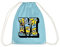 Spreadshirt Minions College Buchstabe M Despicable Me Turnbeutel, One size, Aqua