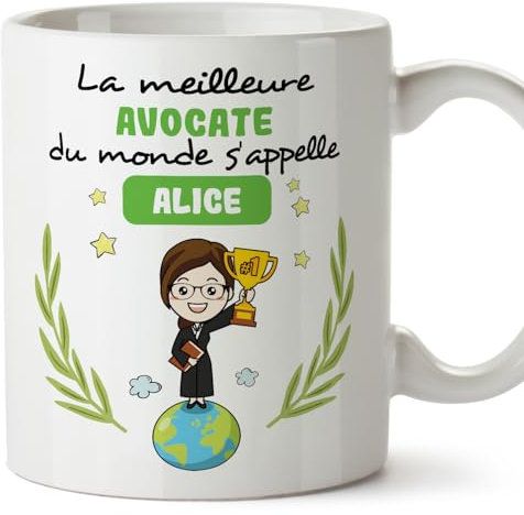 Mugffins Tasses Personnalisables pour AVOCATE femme - En Français - Cadeau Personalisé- Tu Meilleur du Monde - 11 oz / 330 ml
