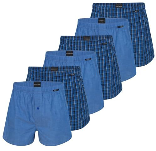 Schiesser - Web - Boxershorts - 6er Pack (6 Royal Blue)