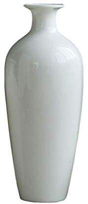 Vase und Tisch, Suet Jade, weißes Porzellan, Moderne kleine Vase, Keramik, Hydrokultur, getrocknete Blumen, Inneneinrichtung, Bürozubehör, weiße Vase, Schlafzimmerdekoration