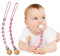 Attache Tetine (2 Couleurs) Attache Sucette - Accroche Tétine Bebe - Lot De 2 Accroches -Tétines En Silicone De Haute Qualité (Rose foncé/Rose clair)