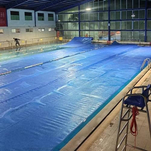 JLXJYS Pool Solarplane Poolheizung Schwimmende Solar-Pool-Abdeckung Rechteckig, Solarblase Wärmedämmende Folie Geklebter Rand mit Ösen, Unterirdische Pools (Size : 4m x 6m(13ftx19ft))