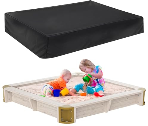 Dxmcgttbd Sandkastenabdeckung, Oxford-Stoff Kordelzug Sandkastenabdeckung, Wasserdicht, Winddicht, Staubdicht, UV Beständig, für Sandkasten Pool Garten (150X150)