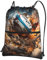 Kingnoyi Rugby On Fire Rucksack mit Kordelzug, für Fitnessstudio, Einkaufen und Sport, Schwarz, Einheitsgröße