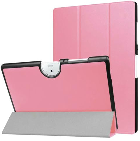 ZZOUGYY Tablet Cover for Acer Iconia One 10 B3-A40 10.1(2017 Release),Ultra Thin Slim Folio Stand Lightweight Leather Case for Acer Iconia One 10 2017 B3-A40FHD 10.1 inch (Pink)