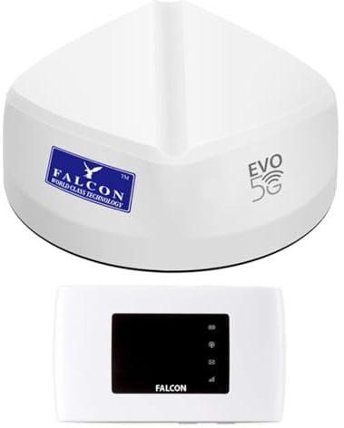 Falcon EVO 5G LTE roof antenna, 5G internet for Motorhomes, Caravans & Campervans with mobile router (150 mbps)