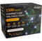 CHRISTOW Christmas Tree Lights, Compact White LED Fairy String Lights with Timer, 8 Light Modes, Indoor & Outdoor, Mains Operated, Green Cable (1500 LED / 34.47m Lit Length for 8ft Xmas Tree)