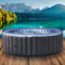 BRAST® Whirlpool aufblasbar MSpa | 4-8 Personen | viele Modelle rund und eckig | Ø 125-224cm | In- Outdoor Pool | bis zu 144 Massagedüsen | inkl. Aufblasfunktion Abdeckung Timer Heizung | Bergen 6
