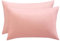 RUIKASI Pink Pillow Cases 2 Pack - Blush Pink Plain Pillowcases with Envelope Closure Breathable Premium Brushed Microfiber Set of 2 Pillow Covers Standard 50x75 cm
