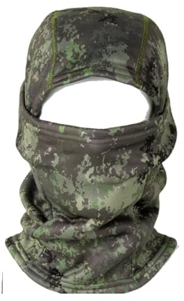 AMateschitz Balaclava Camouflage Sturmhaube Camo Gesichtsmaske UV-Schutz Sturmmaske Atmungsaktiv Gesichtshaube Warm Vollgesichtsmaske Winddichte Skimask für Motorrad Fahrrad Jagd Ski Grün #1 26*36cm
