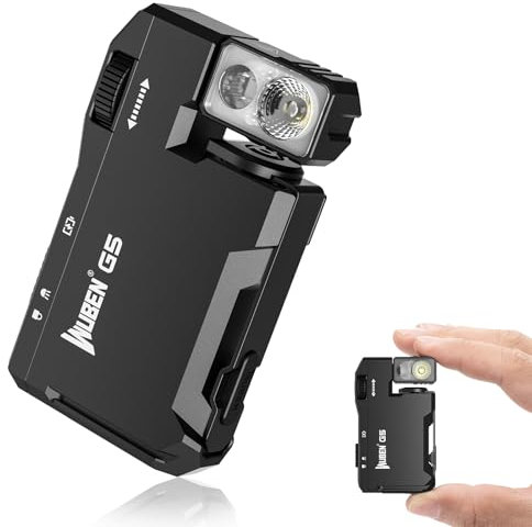 WUBEN G5 Linternas LED Alta Potencia 400 Lúmenes, Linterna LED Recargable USB RGB Potente, Linterna Led Pequeña a Pilas, IP68 Impermeable Portátil Flashlight Emergencia Camping(Verde)