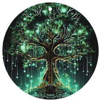 Lot de 6 désodorisants de voiture à suspendre - Cartes parfumées - Tablettes d'aromathérapie de voiture - Arbre vert magique - Pendentif miroir intérieur de voiture - Cadeaux pour homme et femme